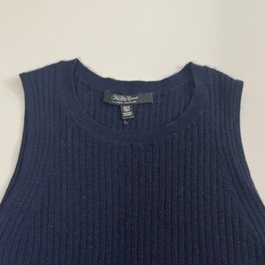 Saks Fifth Avenue Navy Cashmere Knit Top